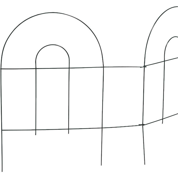 Best Garden 8 Ft. Powder-Coated Green Wire Folding Fence 741965