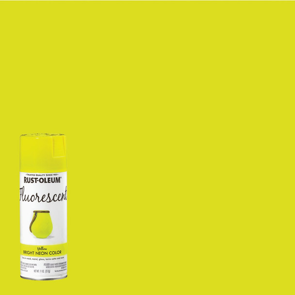 Rust-Oleum Fluorescent 11 Oz. Gloss Spray Paint, Fluorescent Yellow 342571