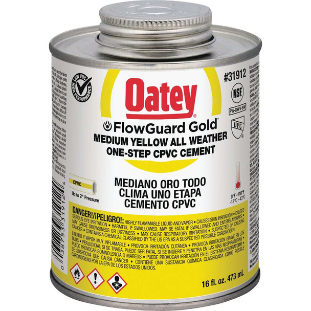 Oatey 16oz Fwgdgld Cpvc Cement 31912