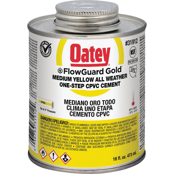 Oatey 16oz Fwgdgld Cpvc Cement 31912