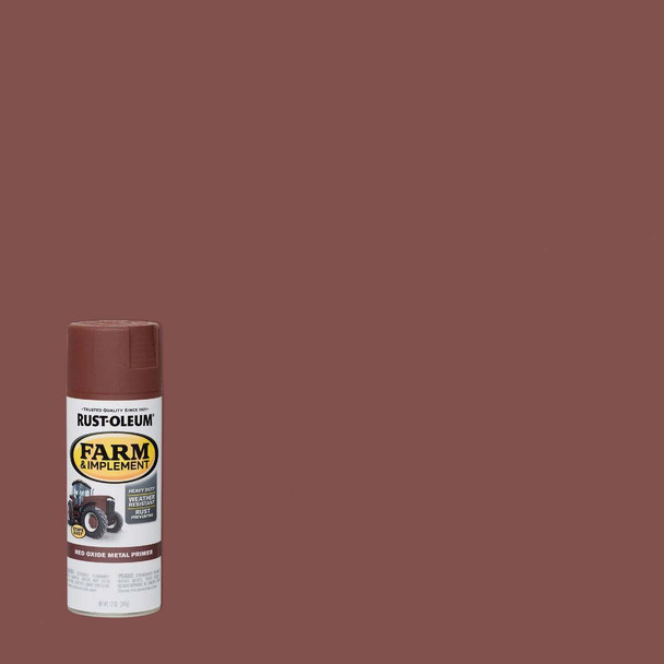 Rust-Oleum 12 Oz. Red Oxide Metal Primer Farm & Implement Spray Paint 280137