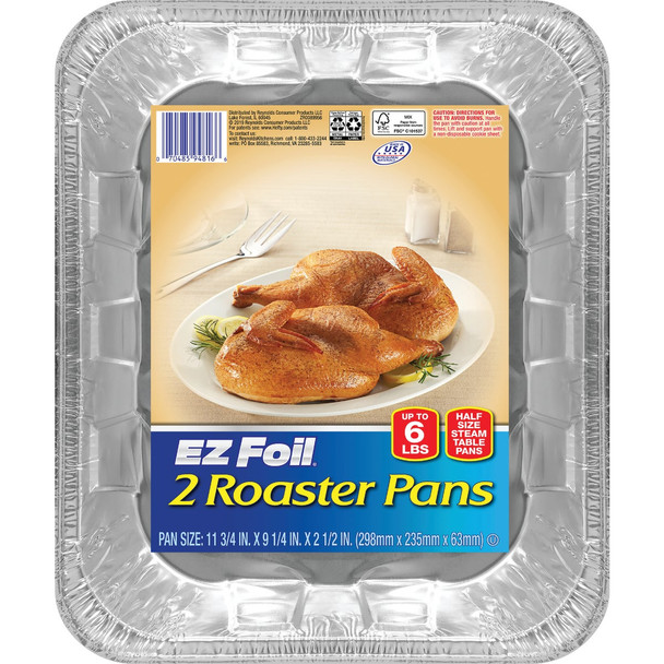 EZ Foil Roaster Pans (2-Count) Z94816 Pack of 12