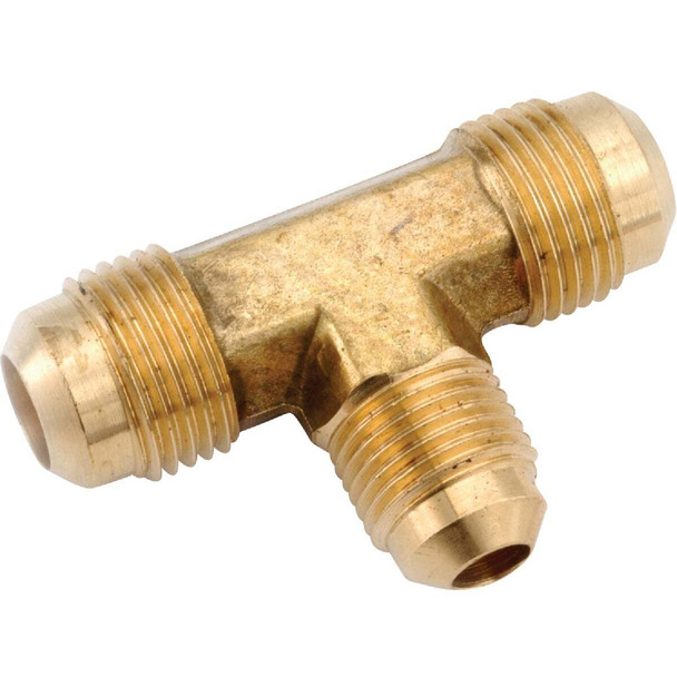 Anderson Metals 1/2 In. x 3/8 In. Brass Forged Flare Reducing Tee 754059-080806
