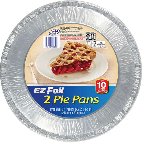 EZ Foil 9-11/16 In. Extra Large Pie Pan (2-Count) Z90810 Pack of 12