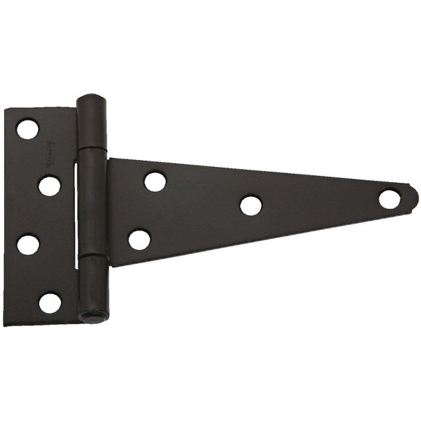 National Hardware 6 In. Black Heavy-Duty Tee Hinge (2-Pack) N129-155