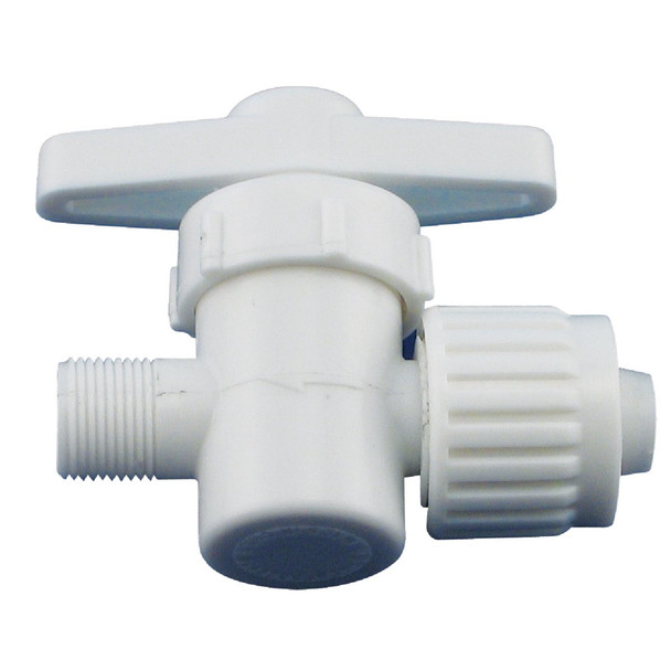 Flair-it 1/2 In. P x 3/8 In. Compression Plastic White Straight Valve 16892