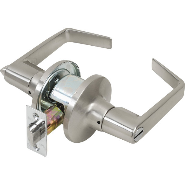 Tell Satin Chrome Privacy Door Lever  CL100199