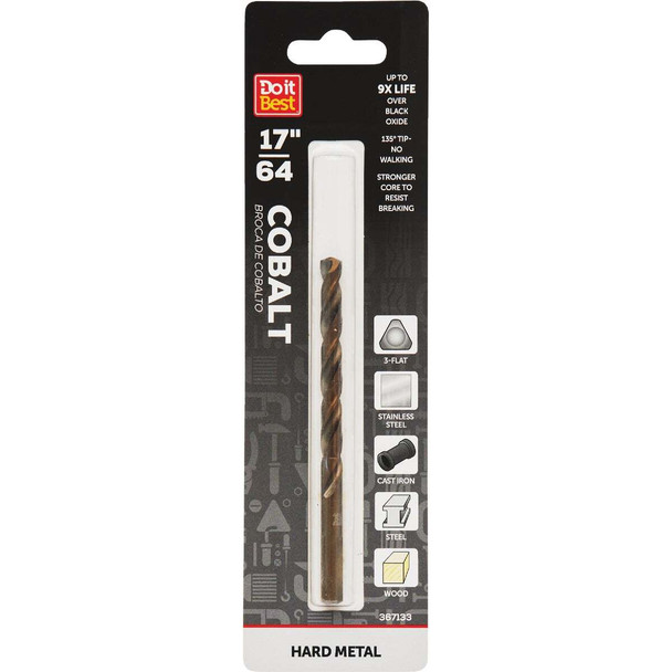 Do it Best 17/64 In. Cobalt Drill Bit QJDIB-DB-039A