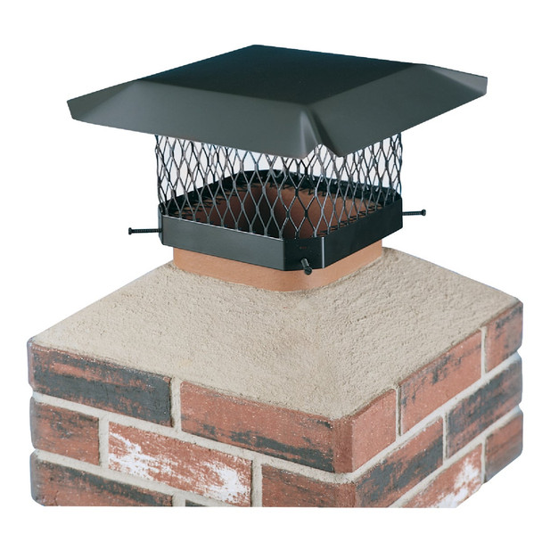 Shelter 9 In. x 9 In. Black Galvanized Steel Chimney Cap SC99