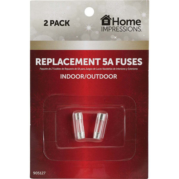 Home Impressions 5A GlassType C Christmas Light Set Fuses (2-Pack) KT-2024-S09