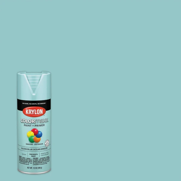 Krylon ColorMaxx 12 Oz. Gloss Spray Paint, Blue Ocean Breeze K05506007