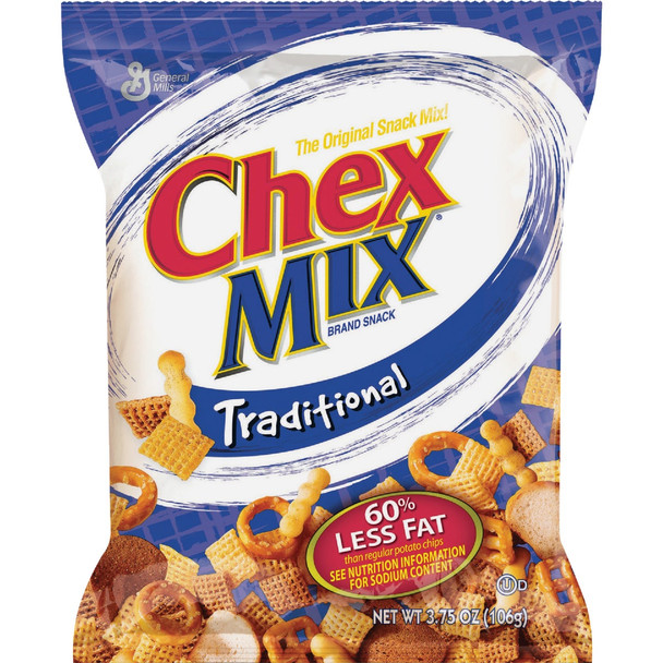 Chex Mix Traditional Mix 4.5 Oz. Snack Mix GEM21494 Pack of 8