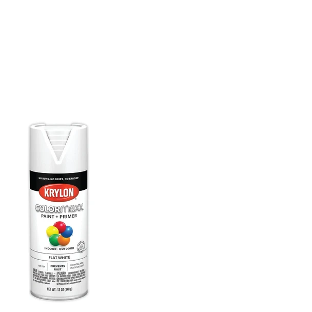 Krylon ColorMaxx 12 Oz. Flat Spray Paint, White K05548007