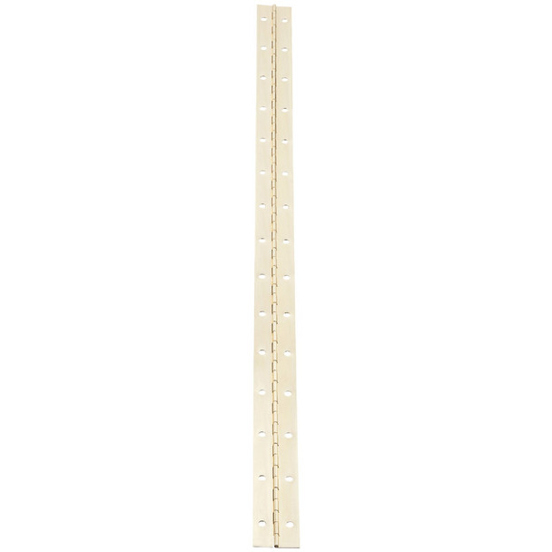 National Hardware Steel 1-1/2 In. x 30 In. Bright Brass Continuous Hinge