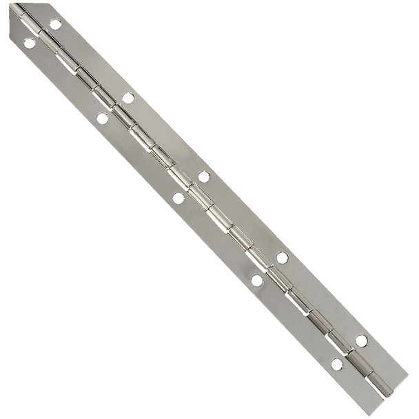 National Hardware Steel 1-1/16 In. x 12 In. Nickel Continuous Hinge N265-371