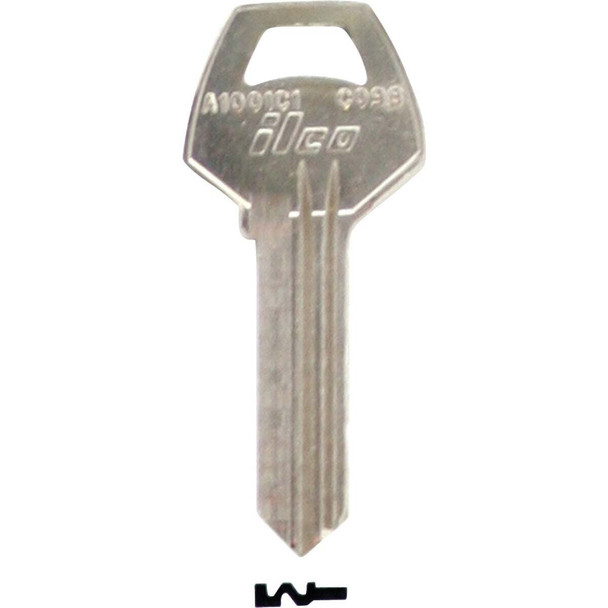 ILCO Corbin Nickel Plated House Key, CO98 / A1001C1 (10-Pack) IAL5041125B