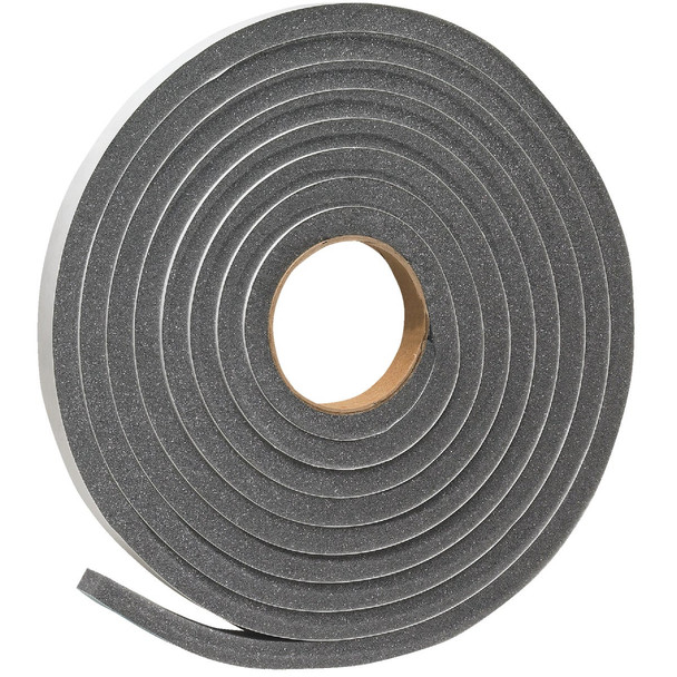 Frost King 3/4 In. W x 1/2 In. T x 17 Ft. L Charcoal Poly Foam Weatherstrip Tape