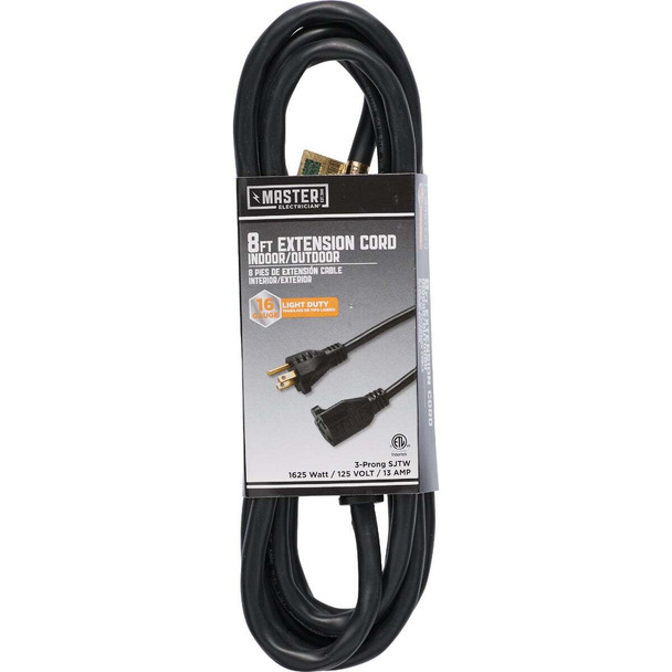 Master Electrician 8 Ft. 16/3 Abrasion Resistant Extension Cord OU-JTW163-8-BL
