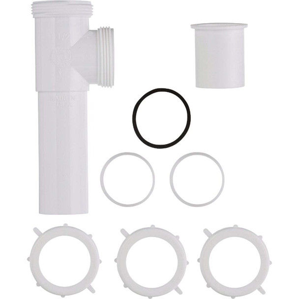 Do it Best 1-1/2 In. White Polypropylene End Outlet Tee DIB20668