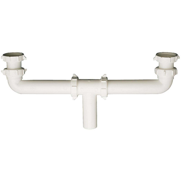 Do it Best 1-1/2 In. x 16 In. White Polypropylene Center Outlet Waste DIB930W