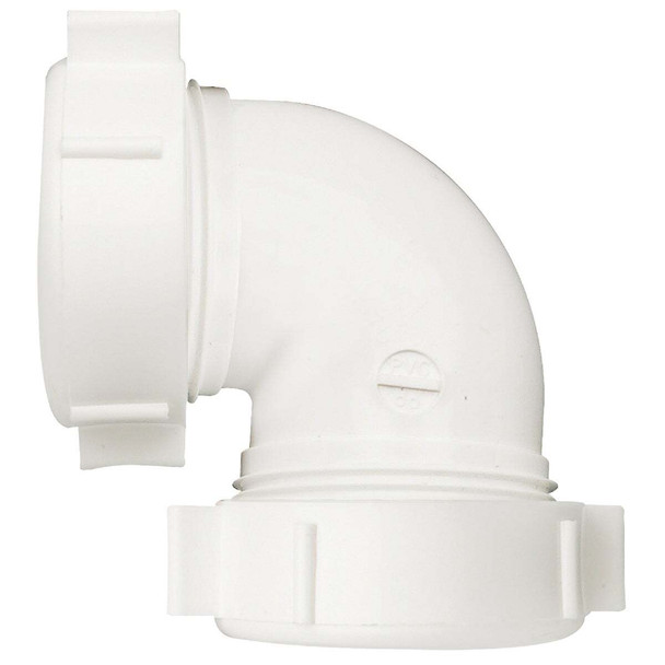 Do it Best 1-1/2 In. White PVC 90 Degree Elbow Coupling DIB55-5W