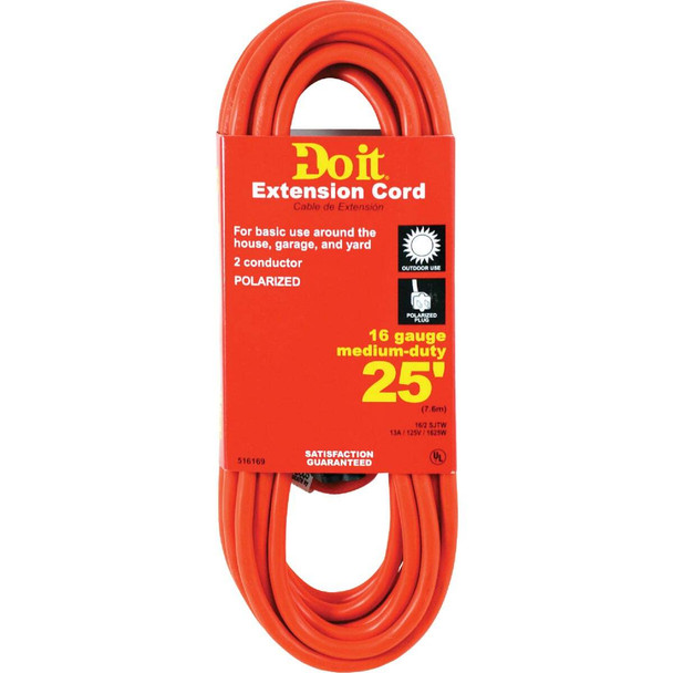 Master Electrician 25 Ft. 16/2 Polarized Outdoor Extension Cord 02207ME