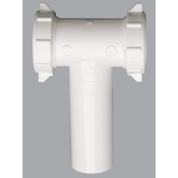 Do it Best 1-1/2 In. White Polypropylene Center Outlet Tee DIB20667