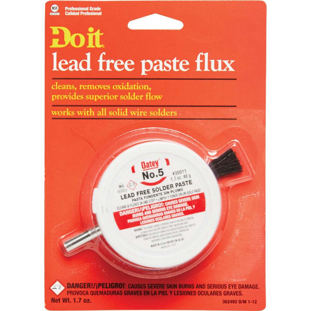 Do it No. 5 1.7 Oz. Lead-Free Soldering Flux with Brush, Paste 53060
