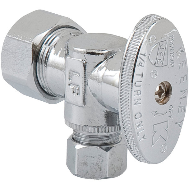 Do it Best 5/8 In. OD x 3/8 In. OD Quarter Turn Angle Valve DIB61PCLF