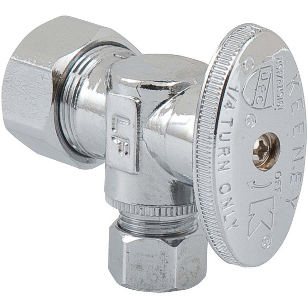 Do it Best 5/8 In. OD x 3/8 In. OD Quarter Turn Angle Valve DIB61PCLF