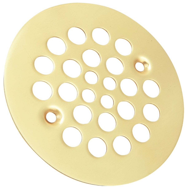 Do it 4-1/4 In. Polished Brass Shower Drain Strainer 454796