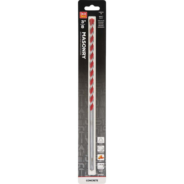 Do it Best 3/8 In. x 12 In. Impact Ready Carbide Masonry Drill Bit QJDIB-MB-014