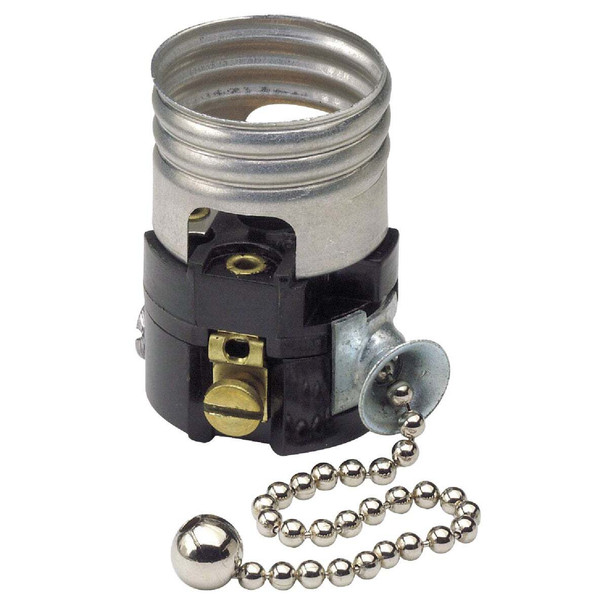 Do it Pull Chain Medium Base Black Interior Lamp Socket C21-19980-00M