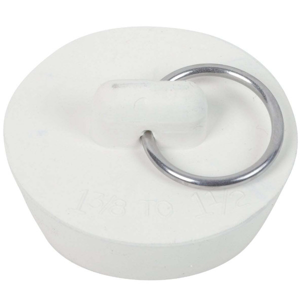 Do it Duo-Fit 1-3/8 In. to 1-1/2 In. White Sink Rubber Drain Stopper 415438