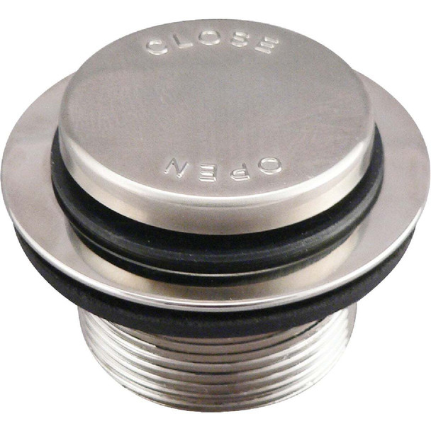 Do it Best Foot Lok Stop Bathtub Drain Stopper with Brushed Nickel Finish