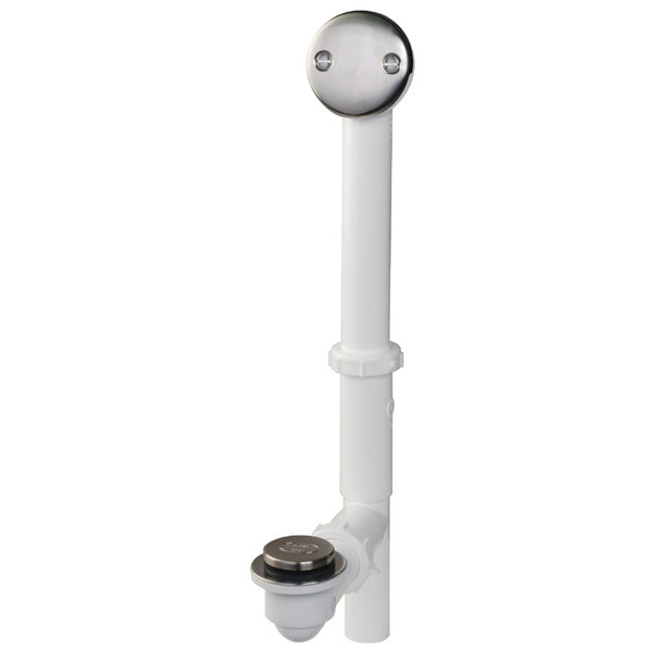 Do it Best Foot Lok Stop Plastic Bath Drain with Brushed Nickel Trim DI63WDSBN