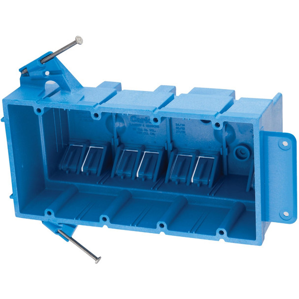 Carlon SuperBlue 4-Gang Thermoplastic Molded Wall Box BH464A