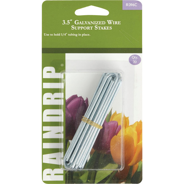 Raindrip 1/4 In. Tubing Galvanized Wire U-Support Stake (20-Pack) R396CT