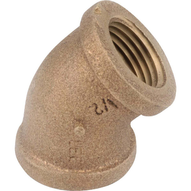 Anderson Metals 1/2 In. 45 Deg. Red Brass Elbow (1/8 Bend) 738107-08