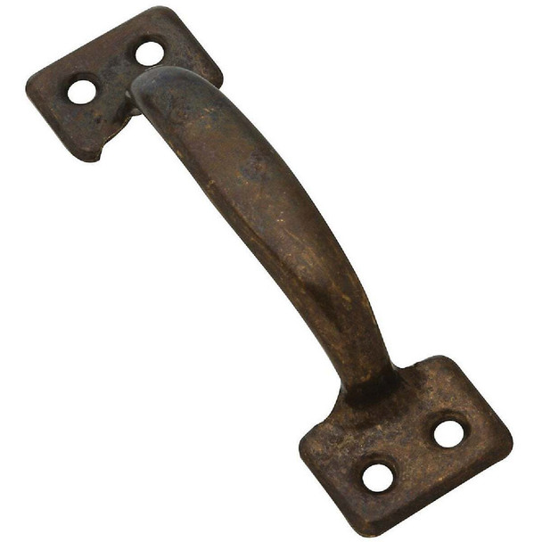 National Hardware 4 In. Antique Brass Window Sash Lift N164-848