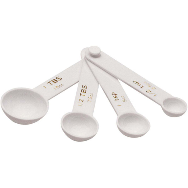 Norpro White Plastic Measuring Spoons (4-Piece) 3041W