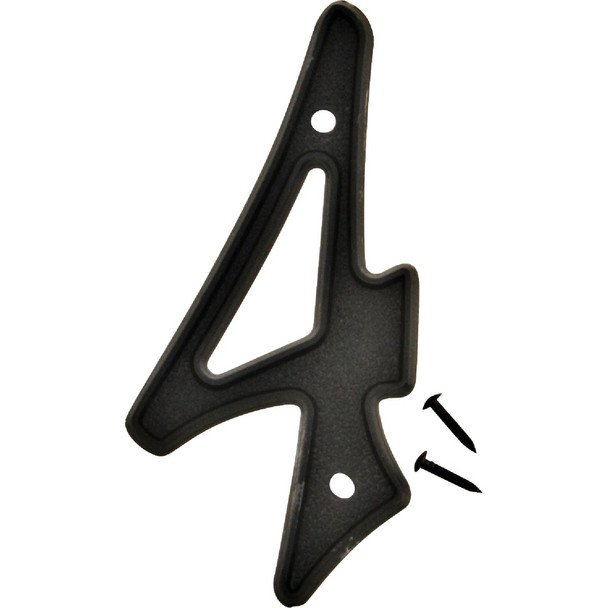 Hy-Ko 4 In. Black House Number Four PN-29/4 Pack of 10