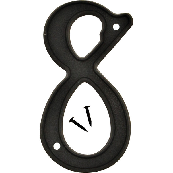 Hy-Ko 4 In. Black House Number Eight PN-29/8 Pack of 10