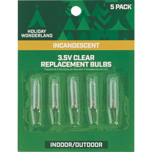 Home Impressions Mini Clear 3.5V Replacement Light Bulb (5-Pack) KT-2024-S17