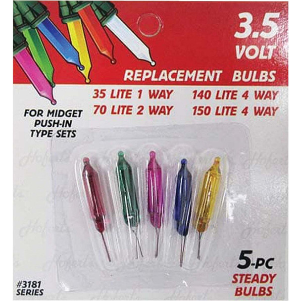 Home Impressions Mini Multi 3.5V Replacement Light Bulb (5-Pack) KT-2024-S20