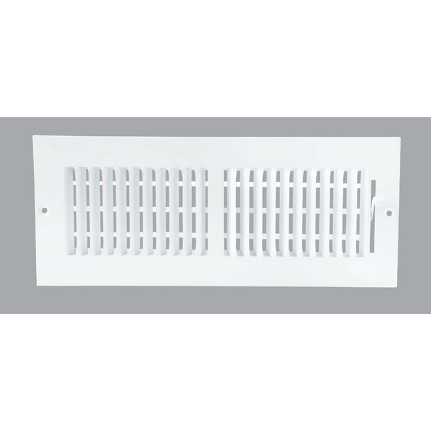 Home Impressions 4 In. x 12 In. White Steel Wall Register 2SW1204WH-B