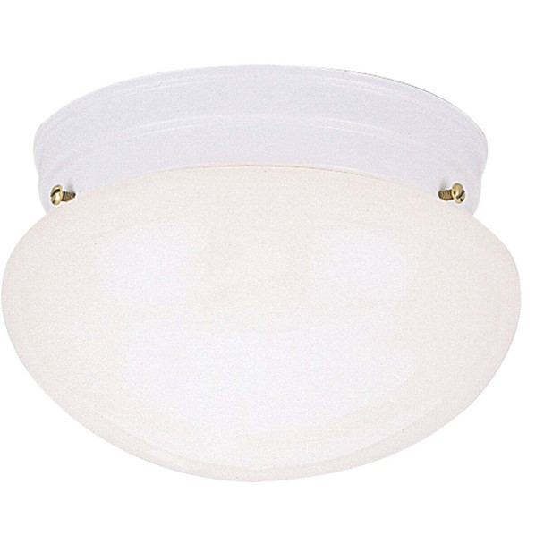 Canarm 9-1/2 In. White Incandescent Flush Mount Ceiling Light Fixture IFM710WH