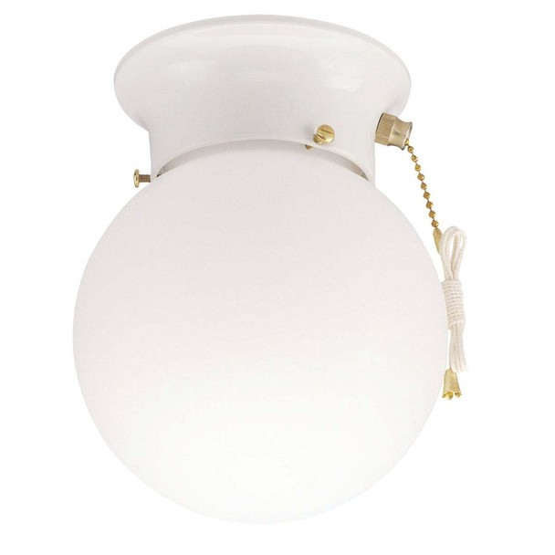 Canarm 1bulb Wht Globe Fixture ICL9WHW