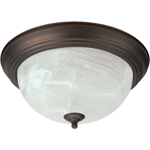 Canarm 15 In. Oil Rubbed Bronze Incandescent Flush Mount Ceiling Light Fixture