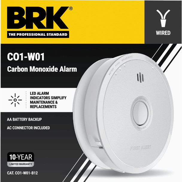 First Alert Hardwire Co Detector CO1-W01-B12